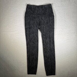 RBX Leggings Womens S/P Activewear‎ Snake Skin Print Digital Black Yoga Workout